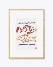 Two Fish in Red & Blue