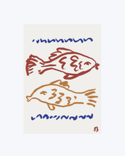 Two Fish in Red & Blue