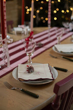 Embroidered Bow Napkins, Set of 2 - Burgundy